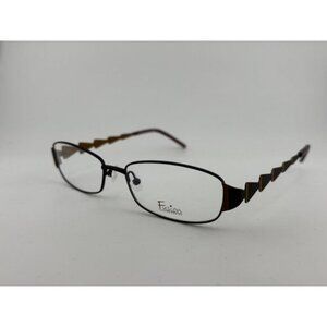 Fusion - 52-16-135 F144 C2 Brown Triangle Rectangle Glasses Frames